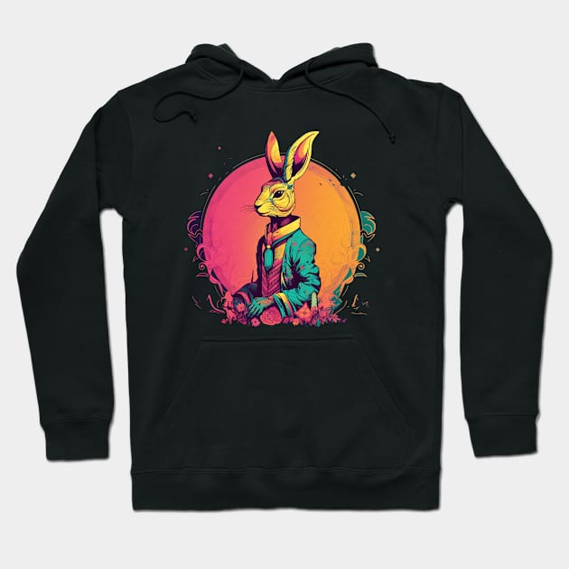 Anthropomorphic bunny, pop art Hoodie by Salogwyn